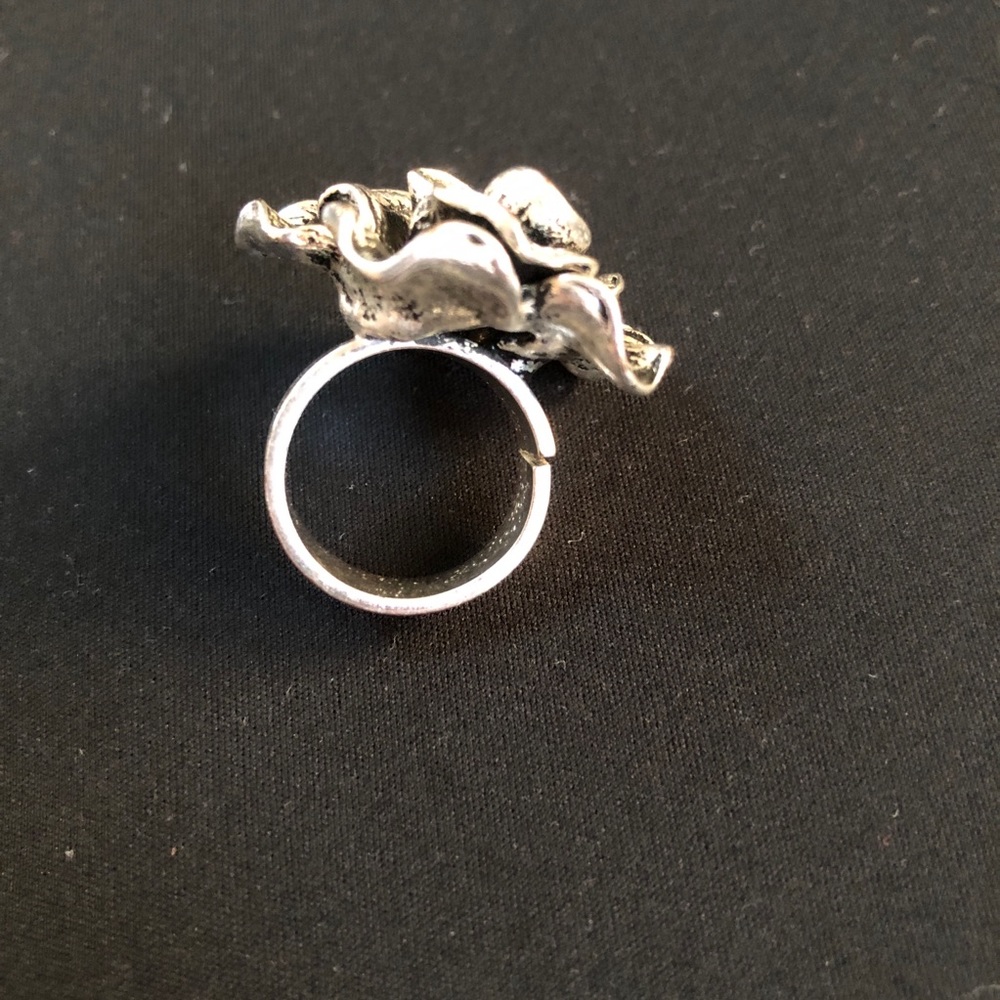 Silver Flower Ring - image 3